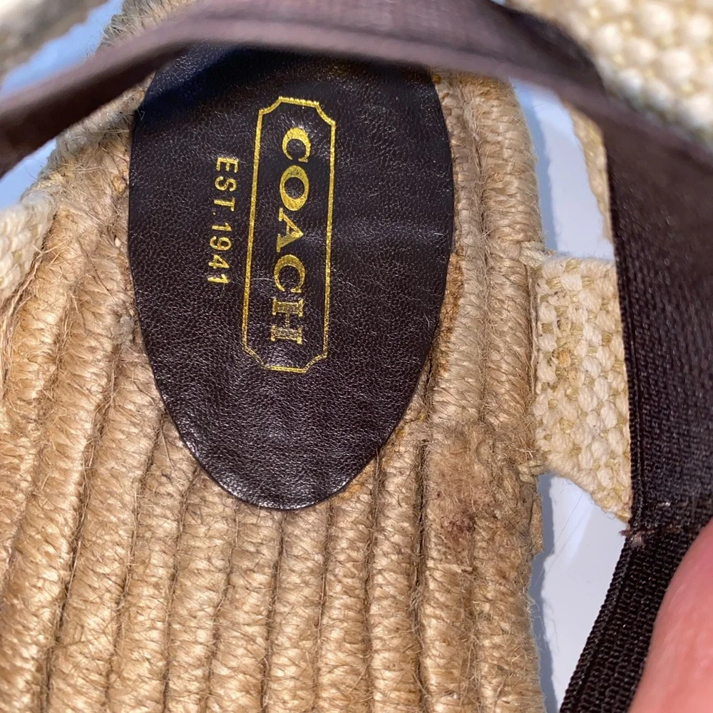 Coach Brown Espadrille Flats - Picture 3 of 7